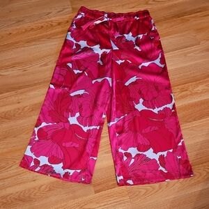 NWOT Joie Pink Floral Women Wide Leg Bottoms. Size M